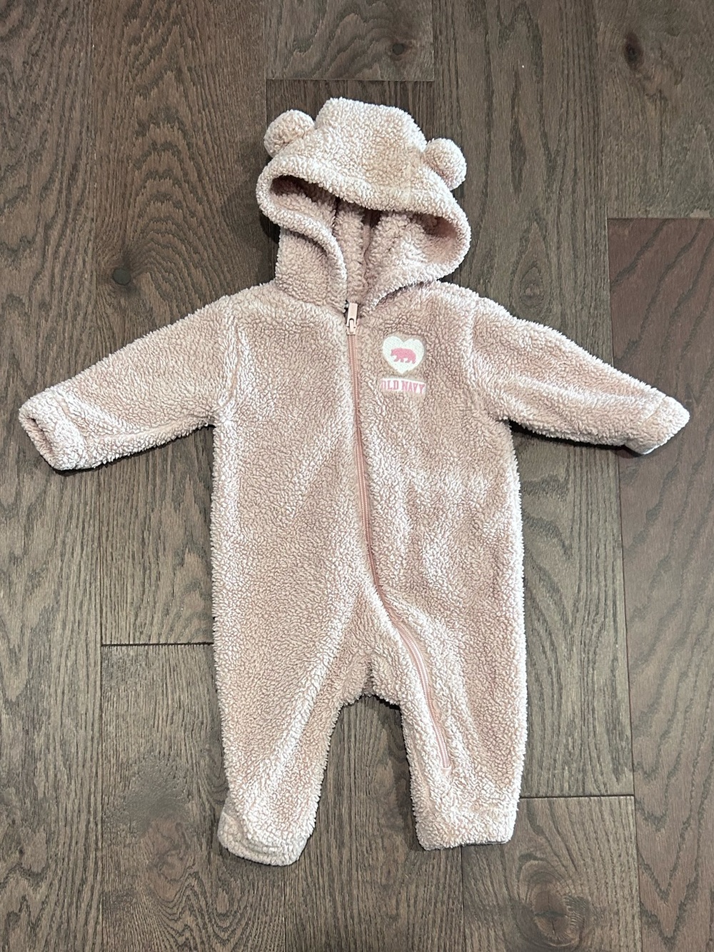 Old Navy Size 6-12 month Girl's Sherpa Fleece Bunting Suit